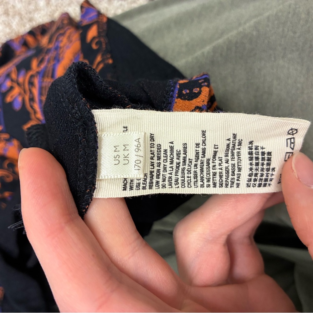 Free People Orange and Purple/blue Floral Tunic - Picture 10 of 12